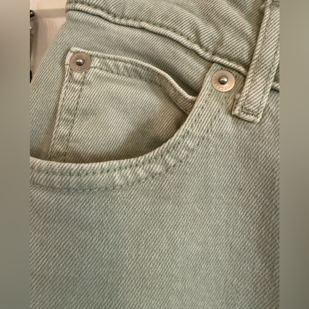 Everlane The Way-High Jean Organic Cotton Sage Green -   Size 24 Tall - Picture 3 of 8